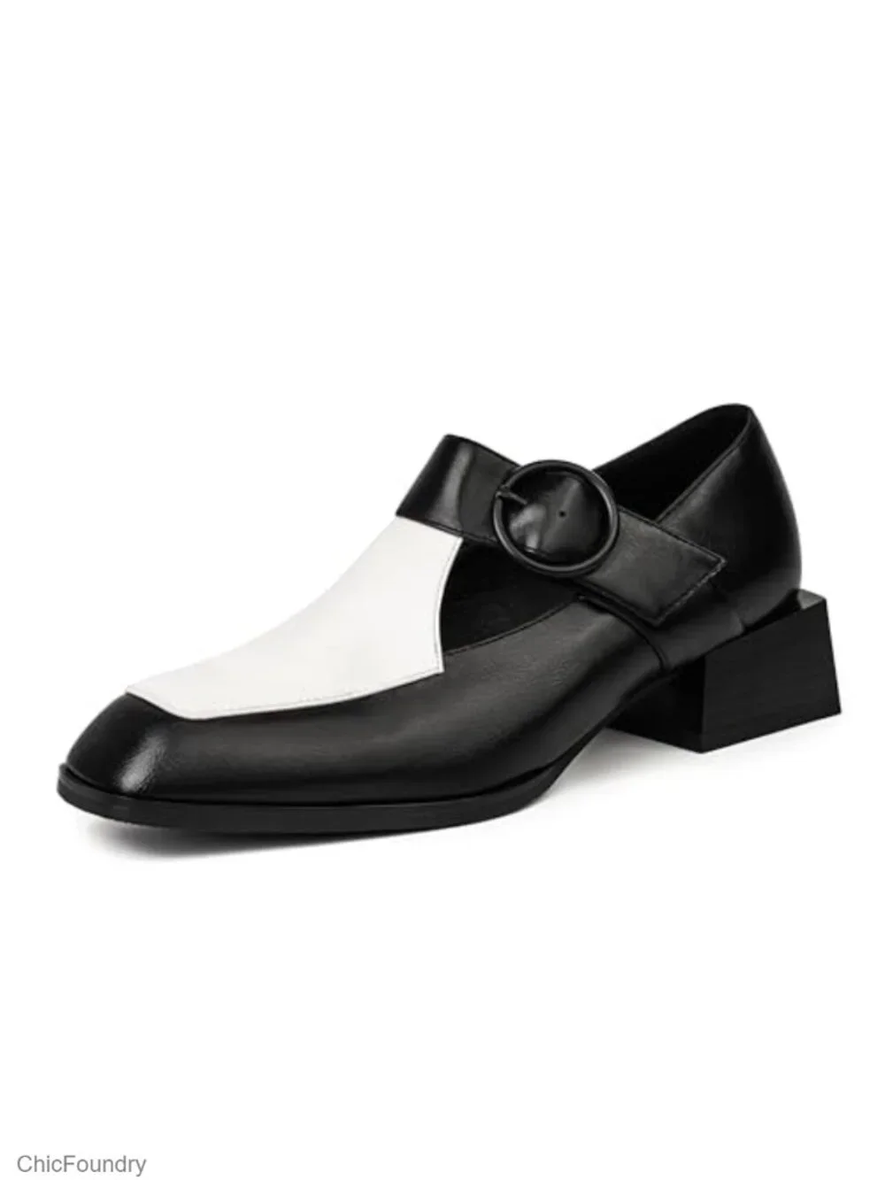 Women's Mary Jane Dress Shoes Low Block Heel Square Toe Faux Leather Pumps